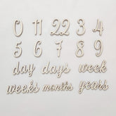 Newborn Wood Chip Card Photography Props Set Number Letters Date-TB00795-Veeddydropshipping